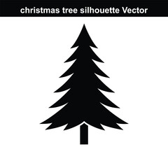 Obraz premium Green christmas tree vector illustration depicts a festive winter holiday evergreen.