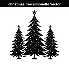 Fototapeta premium Green christmas tree vector illustration depicts a festive winter holiday evergreen.