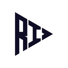 triangle letter logo design