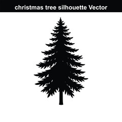 Green christmas tree vector illustration depicts a festive winter holiday evergreen.