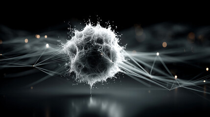 Futuristic digital interface with glowing AI hologram symbolizing the evolution of artificial intelligence technology virtual networks innovation data exchange and modern digital communication

