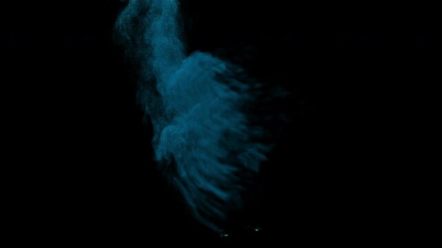 person smoke particle disappear effects