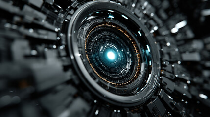 Futuristic digital interface with glowing AI hologram symbolizing the evolution of artificial intelligence technology virtual networks innovation data exchange and modern digital communication

