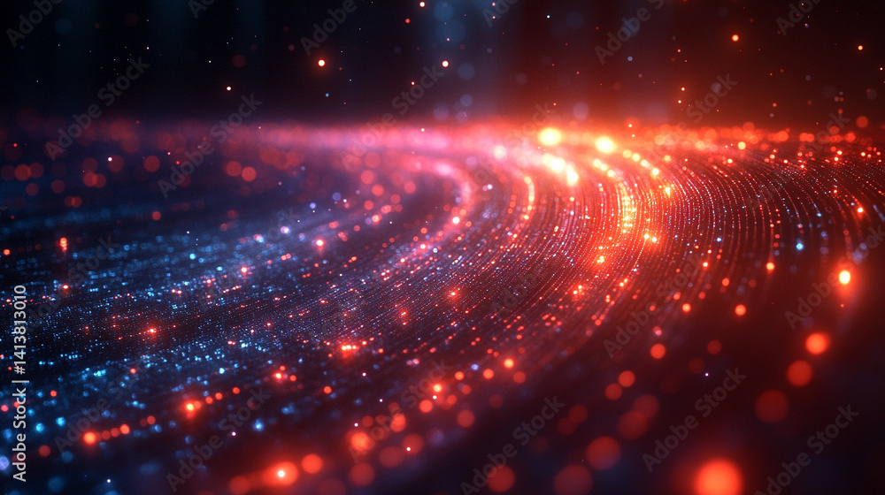 Poster futuristic digital interface with glowing ai hologram symbolizing the evolution of artificial intell