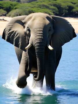 Elefante marino espiando