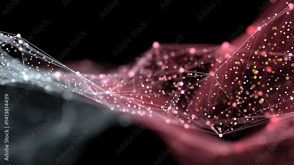 Poster futuristic digital interface with glowing ai hologram symbolizing the evolution of artificial intell