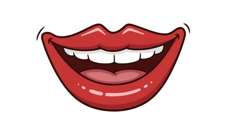 Naklejka premium Smiling mouth illustration
