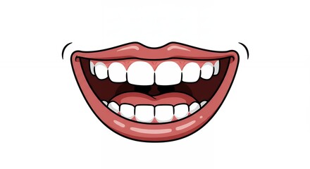 Naklejka premium Smiling mouth illustration graphic design