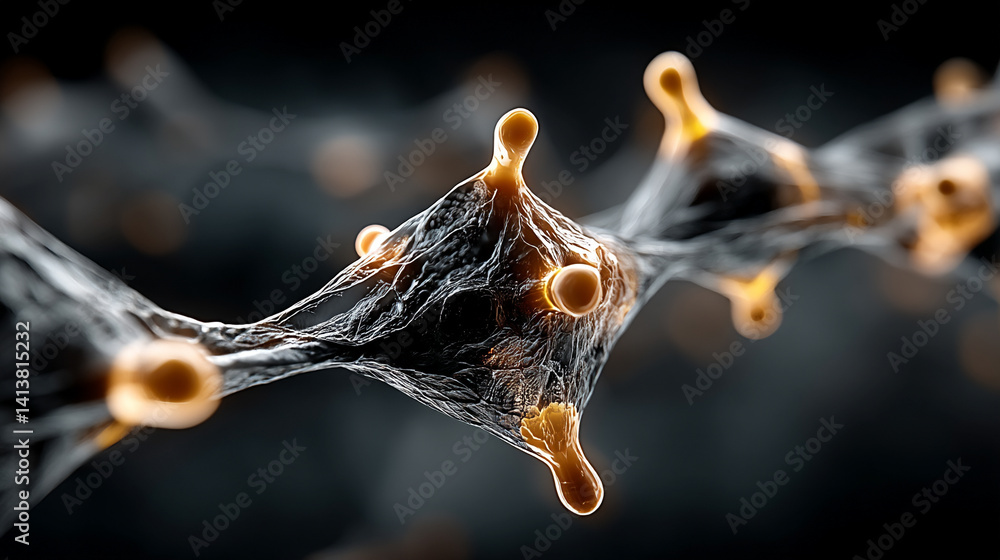 Poster futuristic digital interface with glowing ai hologram symbolizing the evolution of artificial intell