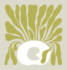 fern plant in white vase