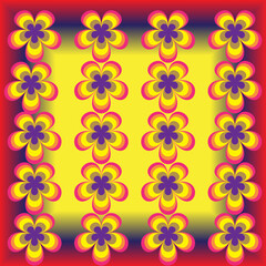 Psychedelic Bloom: Retro Floral Harmony