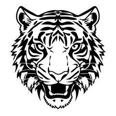 Obraz premium Bold Tiger Head Vector Illustration mascot logo vector