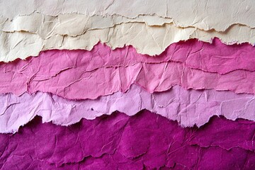Textured Paper Layers in Soft Pastel Shades of Pink and Cream