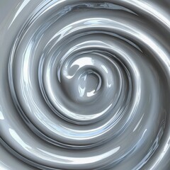 Smooth Swirling Texture in Glossy Silver Hue for Background Design