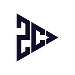 triangle letter logo design