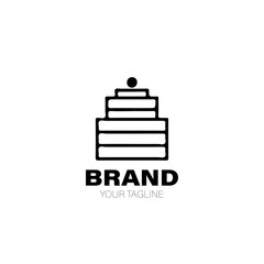 Cake Logo. Cake Logo Design. Cake Logo Brand. Cake Logo Vector Design Isolated on White Background