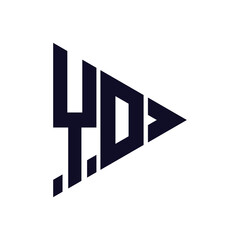 triangle letter logo design