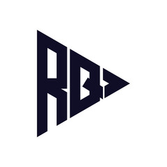 Obraz premium triangle letter logo design