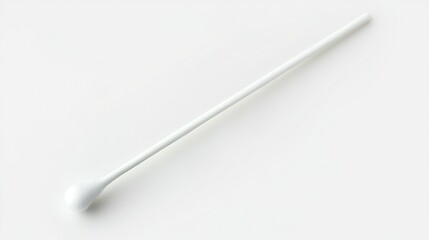 White Cotton Swab Isolated on Transparent Background in Hyper-Realistic and Hyper-Detailed Style. High-Quality PNG Clipart Featuring Exceptional Sharpness, Definition, and Clean Design.