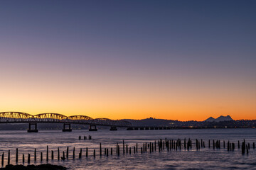The Astoria Megler Bridge over the Columbia River in Washington State, USA