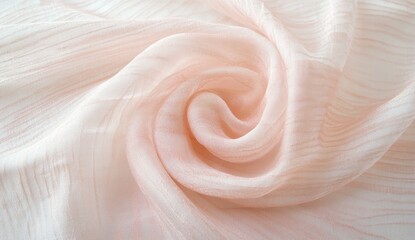 Soft pink fabric swirl, elegant texture.