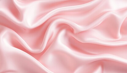 Fototapeta premium Soft pink silk fabric with elegant draping and folds. (2)