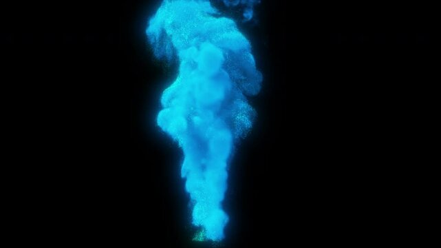 person smoke particle disappear effects