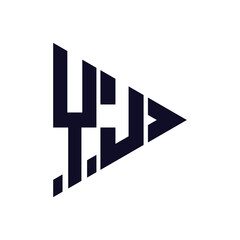 triangle letter logo design