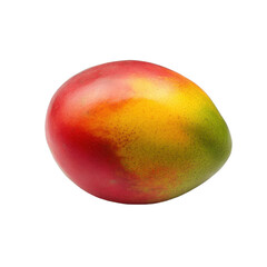 Obraz premium Fresh mango with vibrant colors isolated on a white background showcasing its natural beauty, Fresh mango isolated, white background