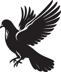 Fototapeta premium High quality pigeon black vector