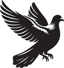 Fototapeta premium High quality pigeon black vector