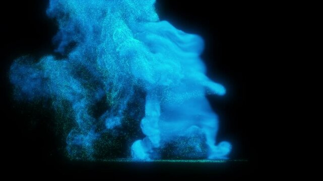 person smoke particle disappear effects