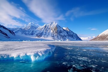 A massive ice castle shimmering under the Northern Lights, with frozen spires and glowing blue walls
