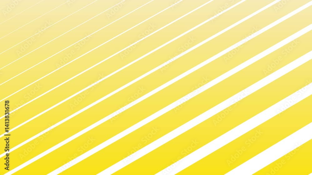 Poster animation of a moving background of colorful stripes in shades of yellow. the stripes are thin and a