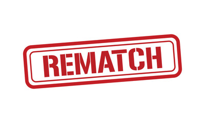 REMATCH red stamp text vector, rubber stamp
