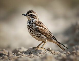 Fototapeta premium Standing Bird on Sand Close-up Wildlife Photography