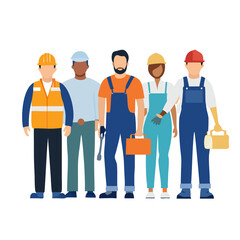 Fototapeta premium Union Worker Team Illustration