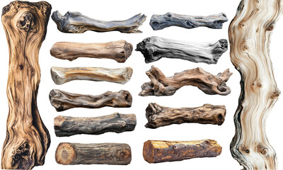Rustic Driftwood PNG for Crafts and Decorative Designs Transparent Background
