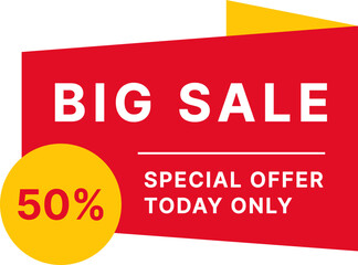 50 percent discount big sale label 