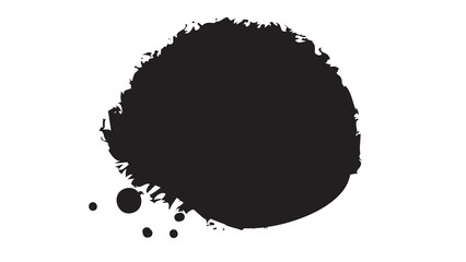 A Grunge Brush Stroke Texture - Distressed Black Ink Splatter Stamp Element