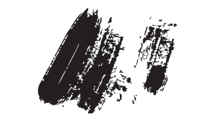 Grunge Brush Stroke Texture - Distressed Black Ink Splatter Stamp Element