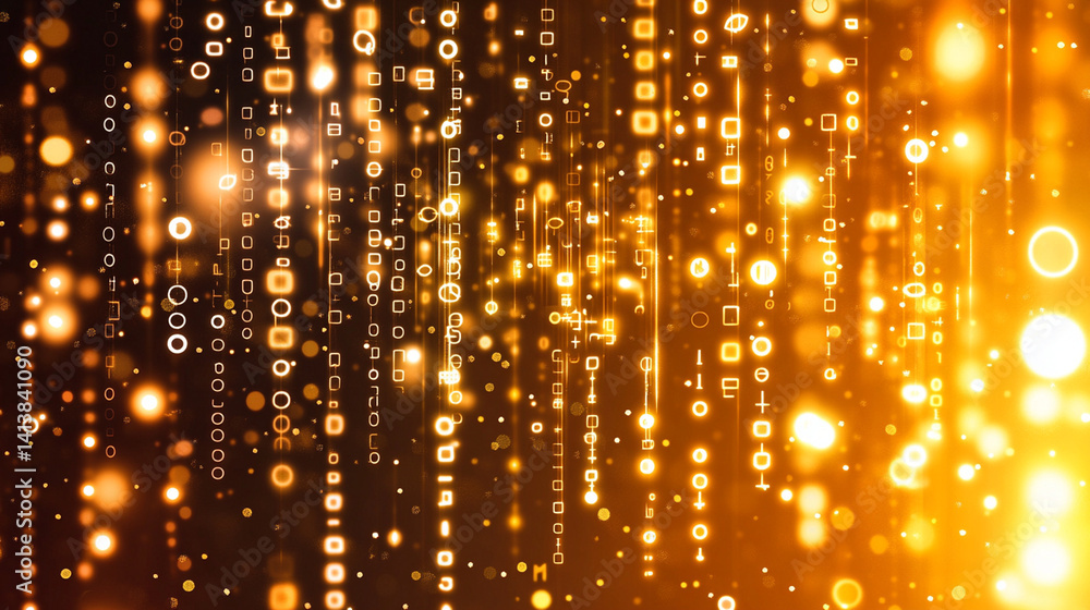Poster digital wall displaying legal terms in a glowing environment abstract concept high-tech viewpoint