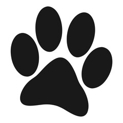 Paw Print Black Silhouette Animal Footprint Vector Illustration Design