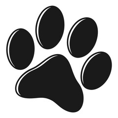 Paw Print Black Silhouette Animal Footprint Vector Illustration Design