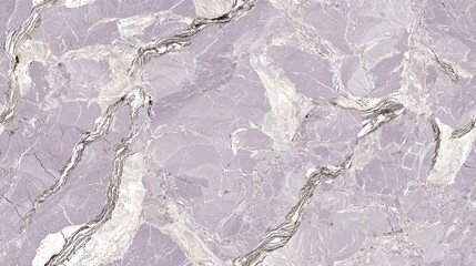 A smooth, textured surface featuring a soft lavender color with intricate white and dark veins, reminiscent of marble stone.