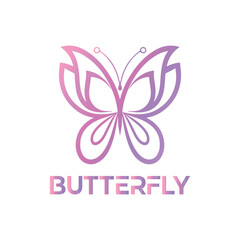 Modern Colorful Butterfly Logo with Gradient Wings