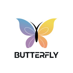 Modern Colorful Butterfly Logo with Gradient Wings