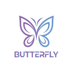 Modern Colorful Butterfly Logo with Gradient Wings