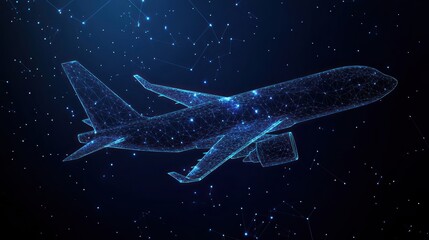 Airplane Network Flight Digital Constellation Travel