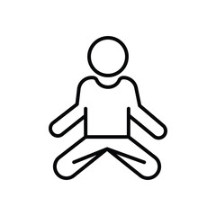 Obraz premium Yoga icon vector stock illustration